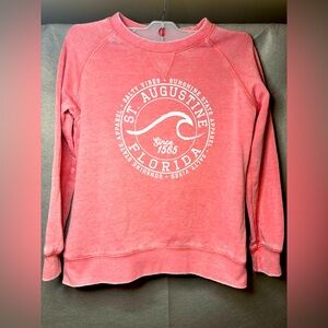 St‎ Augustine, Florida Sweatshirt Girls/Youth Size Small (6-8) Pullover Coral